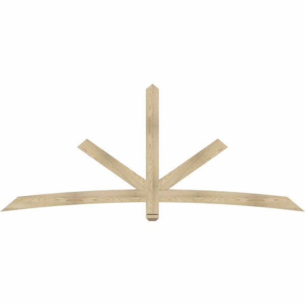 Ekena Millwork Alberta Rough Sawn Timber Gable Bracket, Douglas Fir, 96"W x 40"H x 2"D x 4"F, 10/12 Pitch GBW096X40X0204ALB00RDF - main